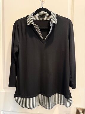 Faux Layered Striped Top